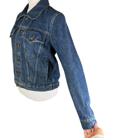 Vintage Learsi Medium Wash Denim 100% Cotton Jean Jacket - Picture 8 of 14